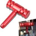 1 PC Car Gear Shift Head, 3.77" x 4.52" Alloy Creative Aircraft Joystick Type Shift Knob Lever Decoration Modification Part, Personalized Replacement Accessories, for Most Manual Cars (Red)