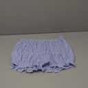 MakeMeChic Women's Striped Elastic Waist Ruffle Boxer Shorts Bottom Y2K Bloomers (Blue) S
