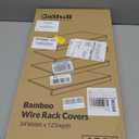 Gashell Wire Shelf Covers, Bamboo Wire Rack Covers for Pantry, Closet (4pcs, 24" W x 12" D)