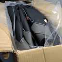 EKR Sienna Seat Covers for 2021-2026 Toyota Sienna Limited,Platinum,2nd Row Captain Chairs with Legrest 7 Seats,Automotive Seat Covers,Car Seat Cover Full Set,Leather (Black/Gray)