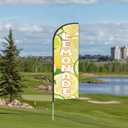 Lemonade Feather Flag for Business Advertising 6 FT Swooper Flag for Storefronts Retailers Shops Food Trucks Events and Fairs (Flagpole Not Included)