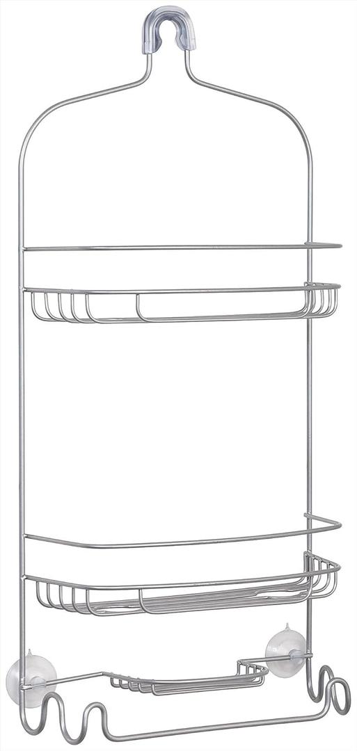 Zenna Home 2 Tier Over The Shower Caddy Silver