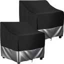 2-Pack Waterproof Patio Chair Covers - Heavy Duty Outdoor Chair Cover Set for Lounge & Deep Seats, All-Weather Patio Chair Covers Waterproof for Home & Commercial Use (Fits 32-38" Chairs)