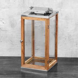 Mango Wood Handmade Indoor Outdoor Candle Lantern Decorative Lantern Candle Holder, Lantern