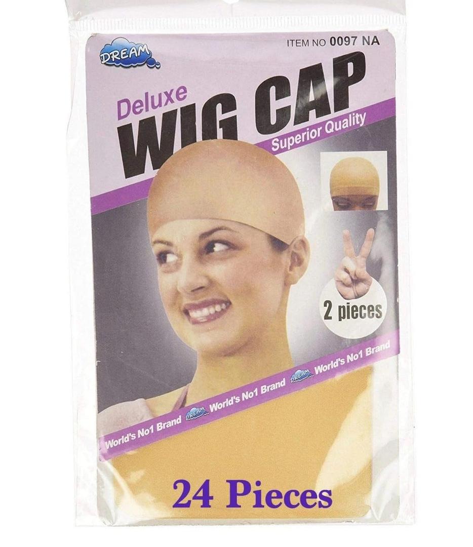 Wig Cap, Beige, 24 Pieces, Breathable Lightweight Fabric,