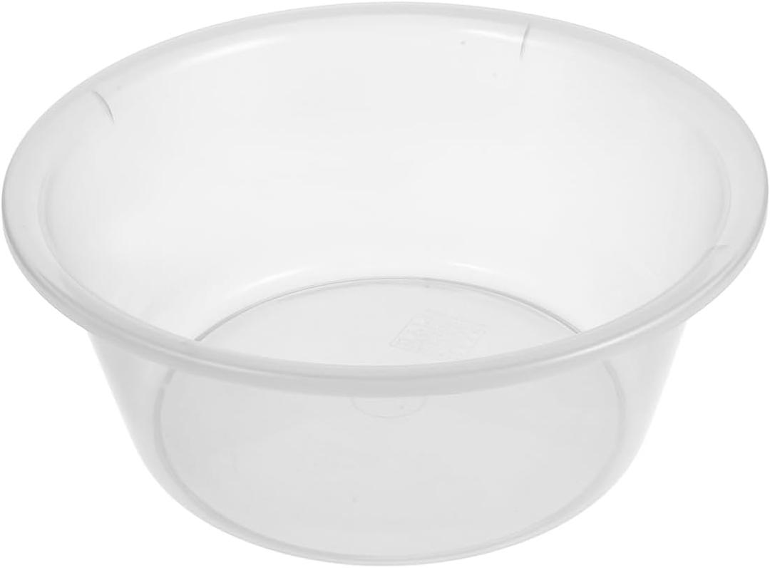 Transparent Wash Basin Multipurpose Washing Bowl for Salon Use Capacity Sturdy Design Convenient for Towel Storage Bathroom Outdoor