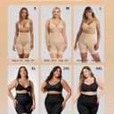 OEAK Shapewear Tummy Control for Women Thigh Slimmer High Waisted Body Shaper Shorts Butt Lifting Shapewear for Under Dresses (Nude, M)