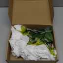 White Cemetery Flowers - 18 Silk Rose for Grave Decorations-Outdoor Memorial Grave Flowers for Cemetery