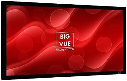 BIG VUE 120" Fixed Frame Projector Screen UST/Short Throw/Standard Compatible 16:9 4K/8K Ultra HD HDR Wide Viewing Angle Active 3D PVC Slim Aluminum Frame Wall Mount for Home Theater & Office - White
