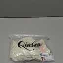 QINSEN Women's Long Sleeve Bodysuit V Neck Body Suits Seamed Cup Going Out Tops Shirt, Size S