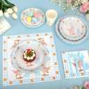 182 Pcs Blue One Silly Goose Party Tableware Set - For 26 Guests - Goose Theme Party Paper Plates And Napkins Kit - For Baby Shower Birthday Party Decorations