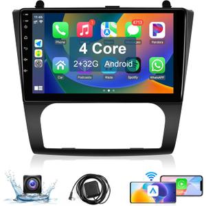 Leadfan Car Radio for Nissan Altima 2008 2009 2010 2011 2012 Stereo Replacement with Wireless Carplay Android Auto, 9 Touchscreen in-Dash Bluetooth WIFI GPS Navigation SWC Backup Camera (Auto AC)