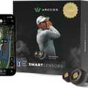 Arccos Smart Sensors: Automatic Golf Game Tracking System, A.I. Powered GPS Rangefinder & Smart Club Distances (Smoke)