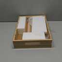 Retro Shaw Bamboo Food Container Lid Organizer with Adjustable Dividers for Cabinet, Lid Organizer for Plastic Lids and Covers Kitchen Storage and Organization (Tall)