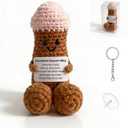 Funny Positive Crochet Gag Doll Emotional Support Stuffed plushies for Men and Women Friends, Weird Things Motivational Office Decor Valentines Day Gifts