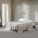 Calvin Klein - Queen Blanket, Soft Cotton Waffle Weave Bedding, Medium Weight Bed Blanket, Light Beige, Queen 