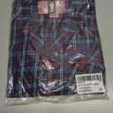 Ashford & Brooks Women's Woven Plaid Long Sleeve Button Down Sleep Shirt Nightshirt (Blue, XXL)