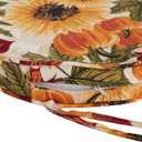 Outdoor 18-inch Round Reversible Seat Cushion, Sunflower, 2-Pack