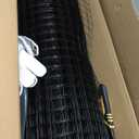 Tongmo Black Hardware Cloth, 1/2 inch 24'' x 100'Chicken Wire Fence, 19 Gauge Vinyl Coated Welded Cage Wire Mesh Roll Supports Poultry Netting Cage Garden Fence