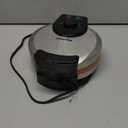 Gourmia Belgian Waffle Maker  Compact Design with Upright Storage, Adjustable Browning, and Easy-Clean Nonstick Ceramic Plates, Stainless Steel