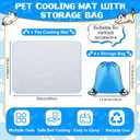 Chunful 4 Pack Dog Cooling Mat, 35 x 26 Inches Washable Self Cooling Pet Pad for Cats Dogs, Ice Silk Cold Kennel Crate Mat with Chill Fiber for Summer Indoor Outdoor Pet Sleeping