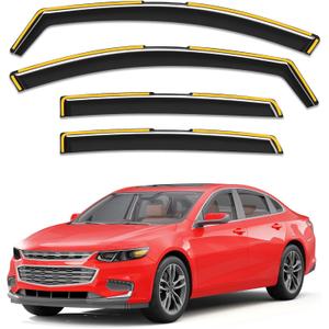 in-Channel Window Rain Guards Fit for Chevy Chevrolet Malibu 2016-2025 (9 Gen),Extra Durable Window Visors Window Deflectors Vent Visors Vent Shades Car Accessories-4 pcs