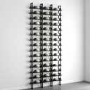 Large Wall Mount Wine Rack, 16 Tier 48 Bottle Wine Storage Organizer Display Holder, Metal Liquor Display for Wine Cellars, Home Bars, Kitchens, and Dining Rooms