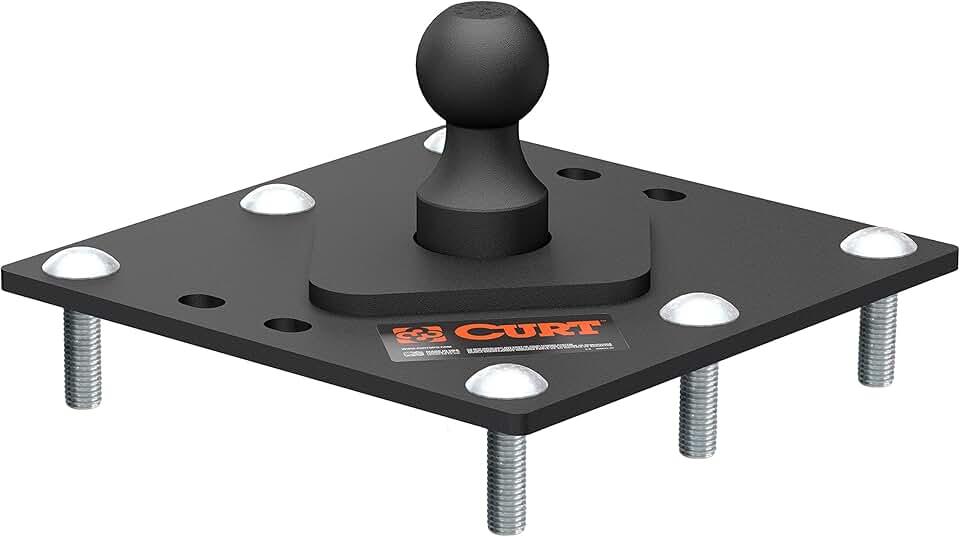 CURT 61100 Over-Bed Fixed Ball Gooseneck Hitch, 30,000 lbs, 2-5/16-Inch Ball