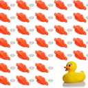 MECCANIXITY 30Pcs Plastic Duck Beak, 0.27 in Doll Safety Duck Mouth Beak Replacement Decor with Washers for DIY Craft Crochet Duckbills Doll Making