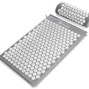 ProsourceFit Acupressure Mat and Pillow Set for Back/Neck Pain Relief and Muscle Relaxation, Grey