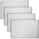 Gisafai 4 Pcs Cloverleaf Aluminum Sheet 2 Feet by 3 Feet Perforated Metal Sheets 0.02 Inch Thick Metal Mesh Aluminum Sheet Decorative for Indoor Outdoor (Silver)