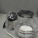 Ganiza Food Processor, 2-Speed Food Chopper Meat Grinder with 8 Cup Stainless Steel & 8 Cup Glass Bowls, Upgraded Button & Smart Overheat Protection Light - Includes Clean Brush, 2 Sets of Blades (Silver)