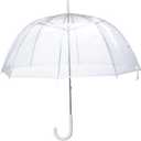 Sara Rain (6 Pack) 46" Adult Clear Bubble Umbrella Auto Open Fashion Dome Shaped European Hook Handle
