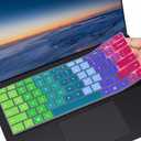 Colorful Keyboard Cover for 2023-2019 Microsoft Surface Laptop 6/5 / 4/3 Gen13.5 & 15", Surface Book 3 13 & 15" Keyboard Protector(Not Fit Surface Laptop 7 2024 2025), Rainbow