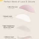 Niidor Sticky Bra Invisible Stick on Bra Backless Strapless Women's Adhesive Bras Ladies Invisible Bras (Pink)