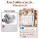 Inflatable Baby Seat for Babies 3-36 Months，[Squeaky Sound & Anti-Fall Design] Inflatable Chair with Sound-Making Ears, Baby Seat for Sitting-Up Practice, Built-in Air Pump (Ear Bear)