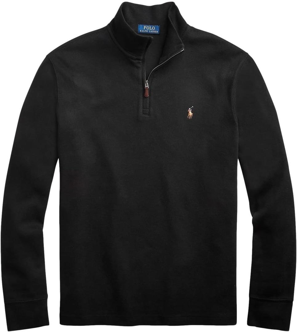 POLO RALPH LAUREN Men's Classic Estate-Rib Quarter-Zip Pullover Sweater (X-Large)