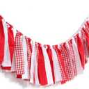 Red And White Gingham Banner/Garland - Red Gingham Banner For Baby Shower,First Birthday High Chair Bunting For Boy,Wall Hanging, Nursery Decor (red)