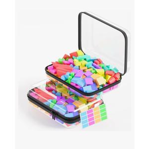 2Pcs Clear Hard Shell Zipper Case, BIiss Plastic Bins for Organizing, Clear Zipper Pouches Makeup Case & Lidded Durable and Waterproof Storage Bins 8.7 x 6.3 x 2.4 Inch