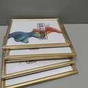 8x10 Picture Frame - Set of 5, Matte Gold 8 x 10 Photo Frame with High-Definition Glass, Modern 8x10 frame for Tabletop or Collage Wall, Perfect Christmas Frame