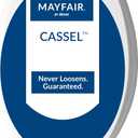 Mayfair Cassel Slow Close Toilet Seat, Easy Clean, Non Slip Premium Wood Seat, Easy Install, Made in USA, Elongated, White
