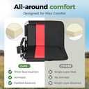 Stadium Seats for Bleachers Portable Bleacher Chairs W/Cushion, 17.3" H x 17.3" W x 15.1" D