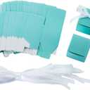 AWELL Mint Green Gift Candy Box Bulk 2x2x2 inches with White Ribbon Party Favor Box,Pack of 50
