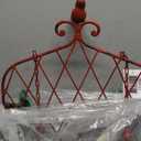 Iron Cookbook Stand ~ Book Holder Adorned with Bird ~ Worn Red Color