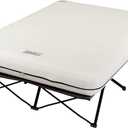 Coleman Camping Cot Air Mattress & Pump Combo Folding Camp Cot & Air Bed with Side Table & Battery-Operated Pump Great for Comfortable Outdoor Sleeping & Camping