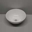 13"x13" White Ceramic Porcelain Small Bathroom Round Vessel Sink Bowl Basin Above Counter Vanity