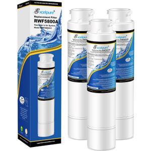 Refrigerator Water Filter Replacement for Frigidaire EPTWFU01 EWF02 Pure Source Ultra II, PureSource Ultra 2, RWF5800A, SCWFTCTO, GP006, EPTWFUO1, MR022, JO22, BO022, TH-01, DE022, 1007 3PACK
