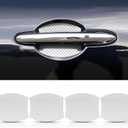 Auprite Magnetic Car Door Handle Cup Protector Guard,4PCS Universal White Carbon Fiber Car Door Bowl Scratch Protector Fits for Most Cars..., APR1318A
