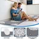 Kitchen Mats for Floor [2PCS], Soft Anti Fatigue Kitchen Rugs for Home, Water Resistant Cushioned Standing Desk Mats, Non-slip Comfort Mat for Floor, Kitchen, Office, Sink, Laundry (Grey)