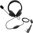 Walkie Talkie Hearing Protection Headset Noise Mitigation Boom Mic Headphone VOX Handsfree Earpiece for Baofeng Retevis HT UV-5R BF 5RM GMRS TYT BTECH 2 Pin k1 Connector Handheld Ham Radios